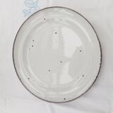 6 flat plates in Sarreguemines stoneware