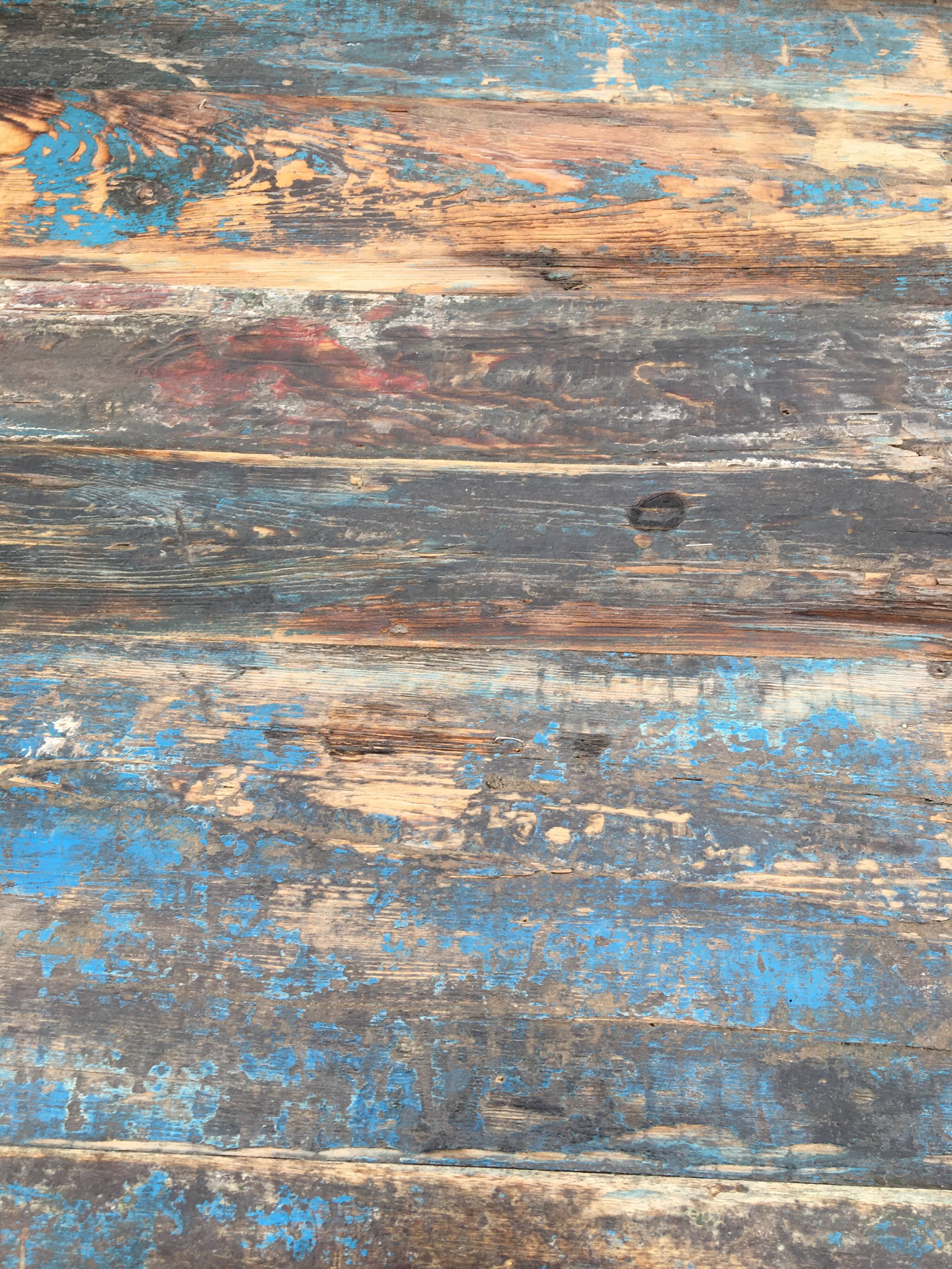 Folding high table in wood and iron