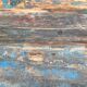 Table haute pliante en bois et fer