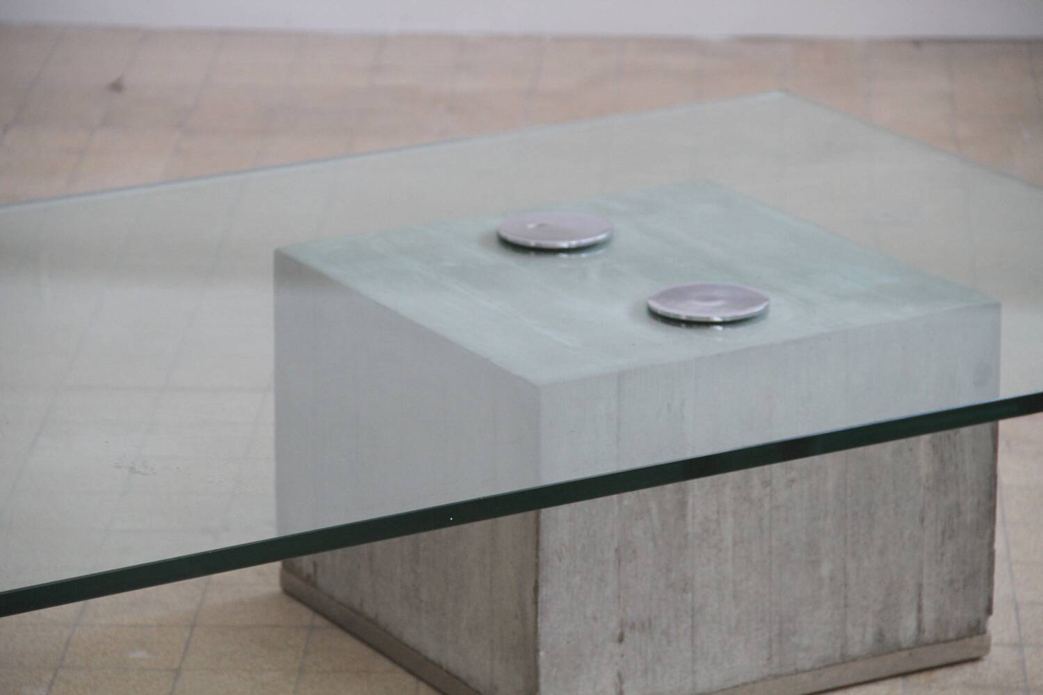 Table basse verre saporiti 1970