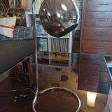 Lampe minimaliste eyeball chromé Italie space age