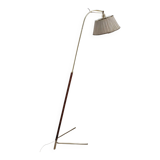 Lampadaire gainé cuir par FJB Corsini pour Metalarte 1950s