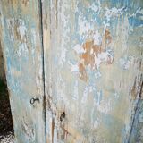 Old blue patinated wardrobe
