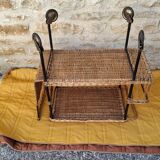 Rattan rolling table