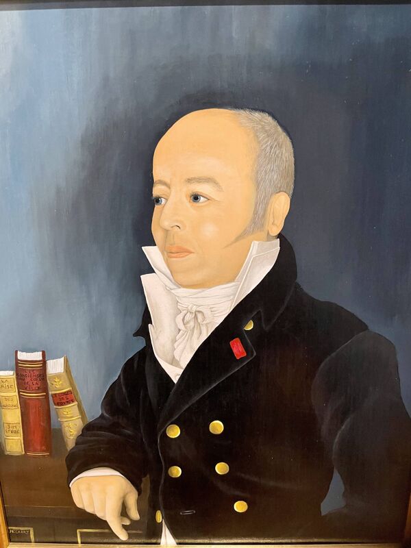 Portrait à l'huile façon 19ème