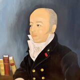 Portrait à l'huile façon 19ème