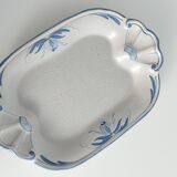 Art Deco French Blue Floral Decor Plate by Allan Eberling, Bo Fajans