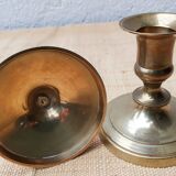 Duo of brass candlesticks