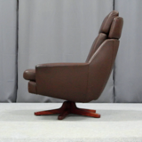 Leather ottoman chair, 1970