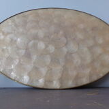 Oval top in mother-of-pearl and brass