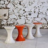 Set of 4 Tam Tam stools by Henri Massonnet for Stamp, 1970