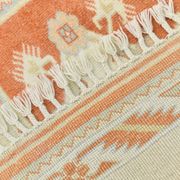 4x6 Oushak Light Blue & Beige Vintage Rug, 127x197Cm