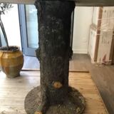 Table de jardin faux bois style Rocaille