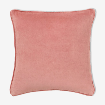 Coussin en velours 50x50cm couleur blush