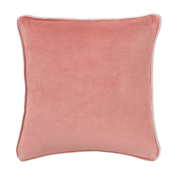 Coussin en velours 50x50cm couleur blush — Beyit