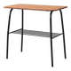 Vintage Scandinavian pine and metal side table