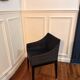 Upholstered armchair Madame black beige fabric Kartell
