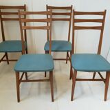 Suite of 4 vintage chairs 1950