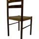 Vintage chair from the 70s minimalist design in wood and paper cord