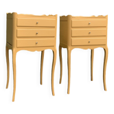 Pair of vintage bedside tables in Louis XV style