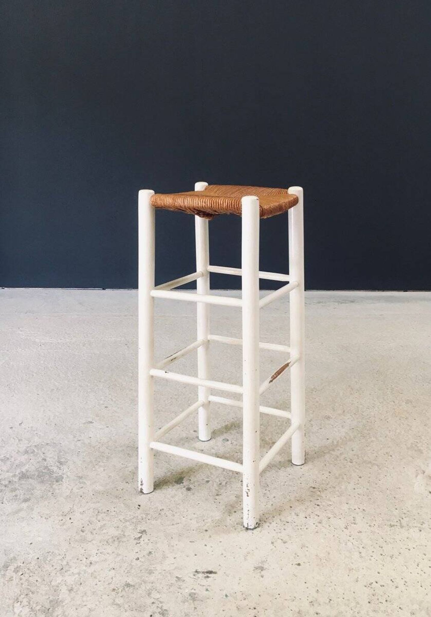 Rustic Handcrafted High Stools, France, 1940s, Set of 5