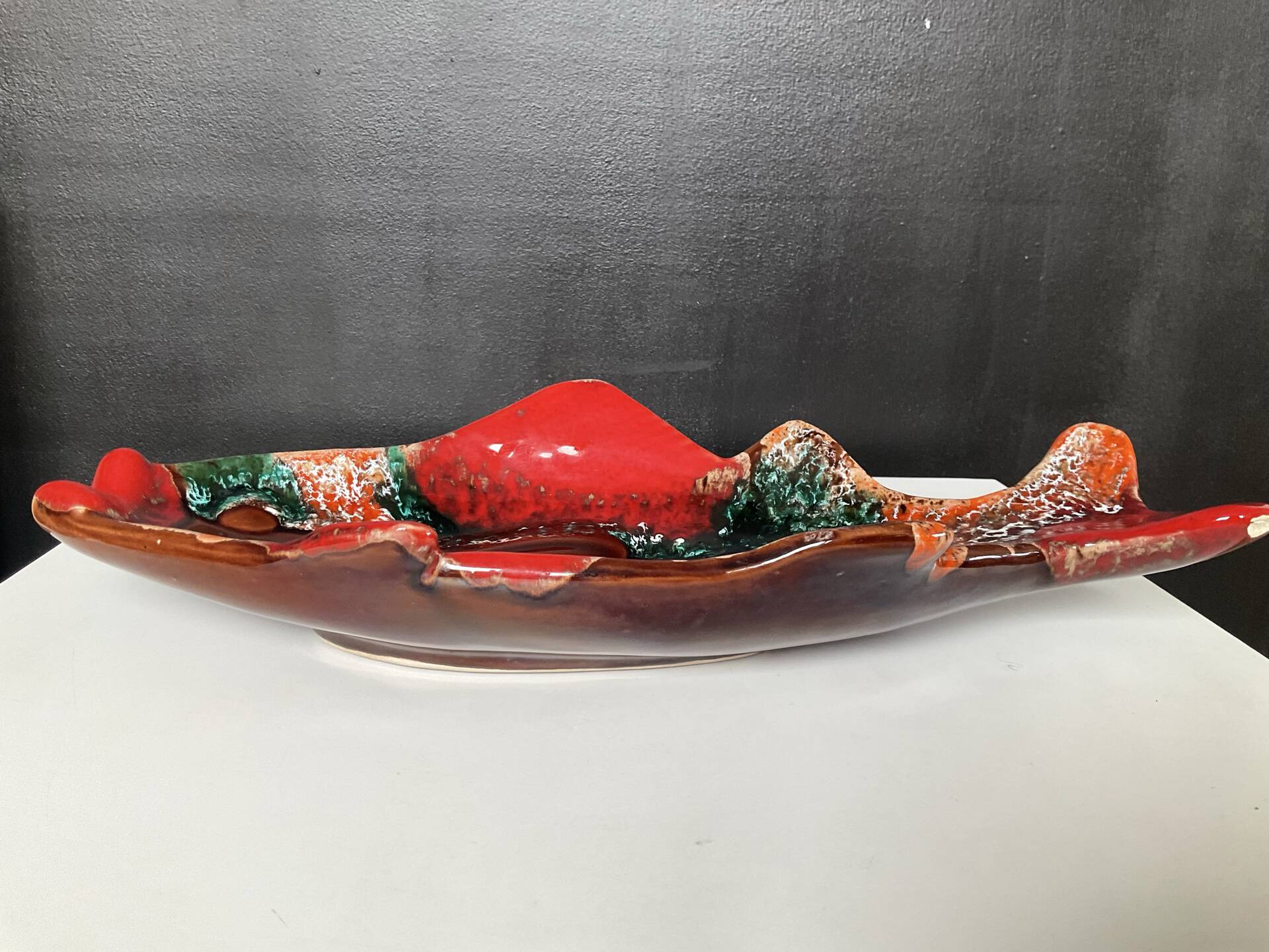 Vintage ceramic fish plate from Vallauris.