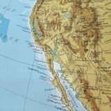 Vintage North America map from 1950