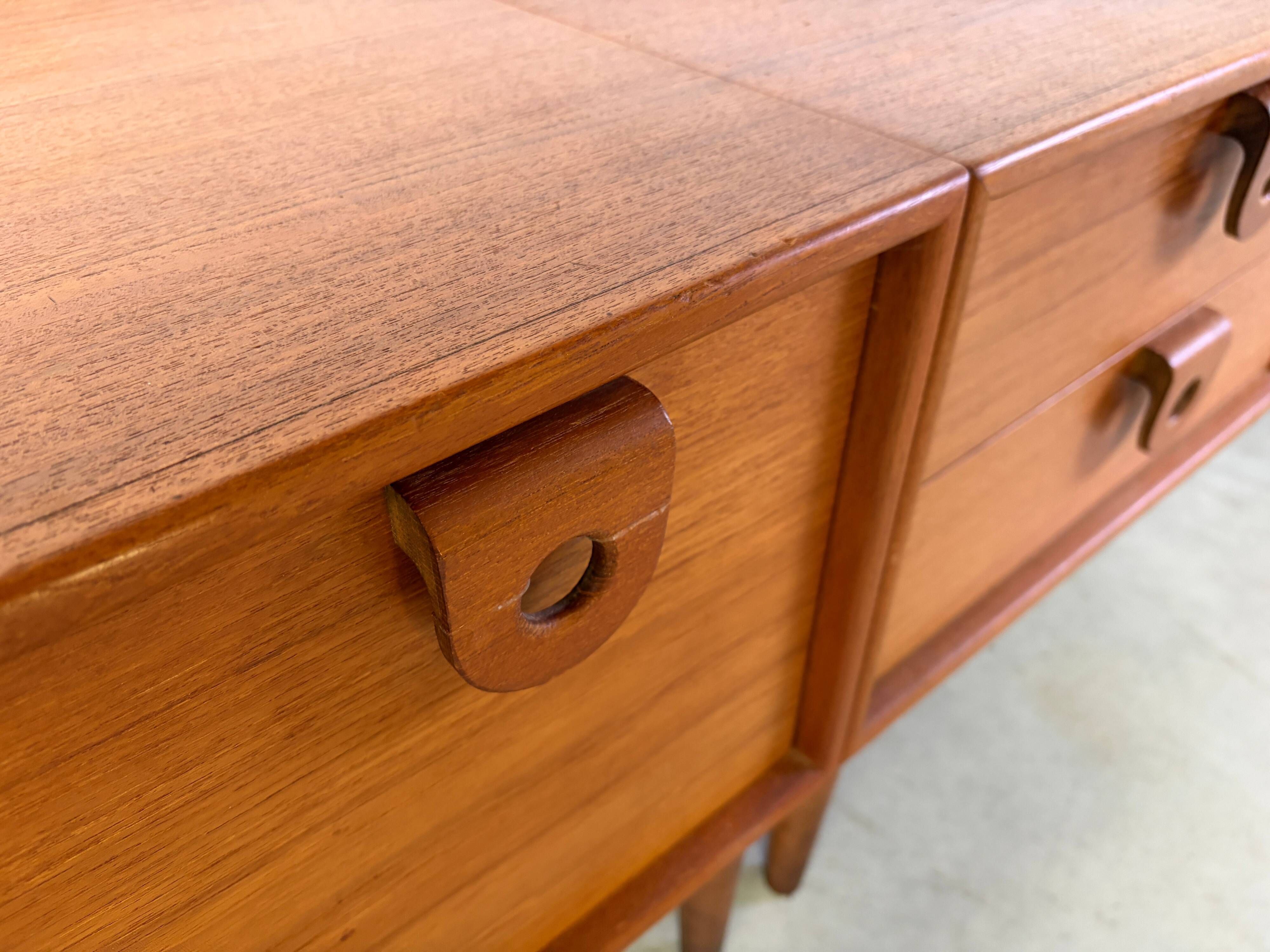 Large mid-century teak lowboard by RT Möbel, 1960s - Denmark