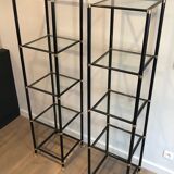 Pair of metal shelves by Guy Lefèvre for Maison Jansen 70s
