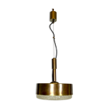 Mid-century Stilnovo brass pendant light from 50s