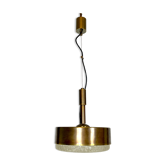 Mid-century Stilnovo brass pendant light from 50s