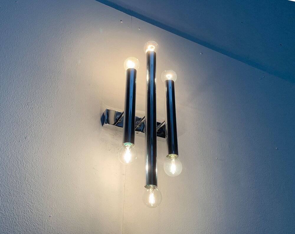 Chrome Wall Light Mid-Century Space Age