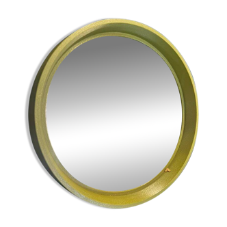 Miroir mural rond vintage vert citron