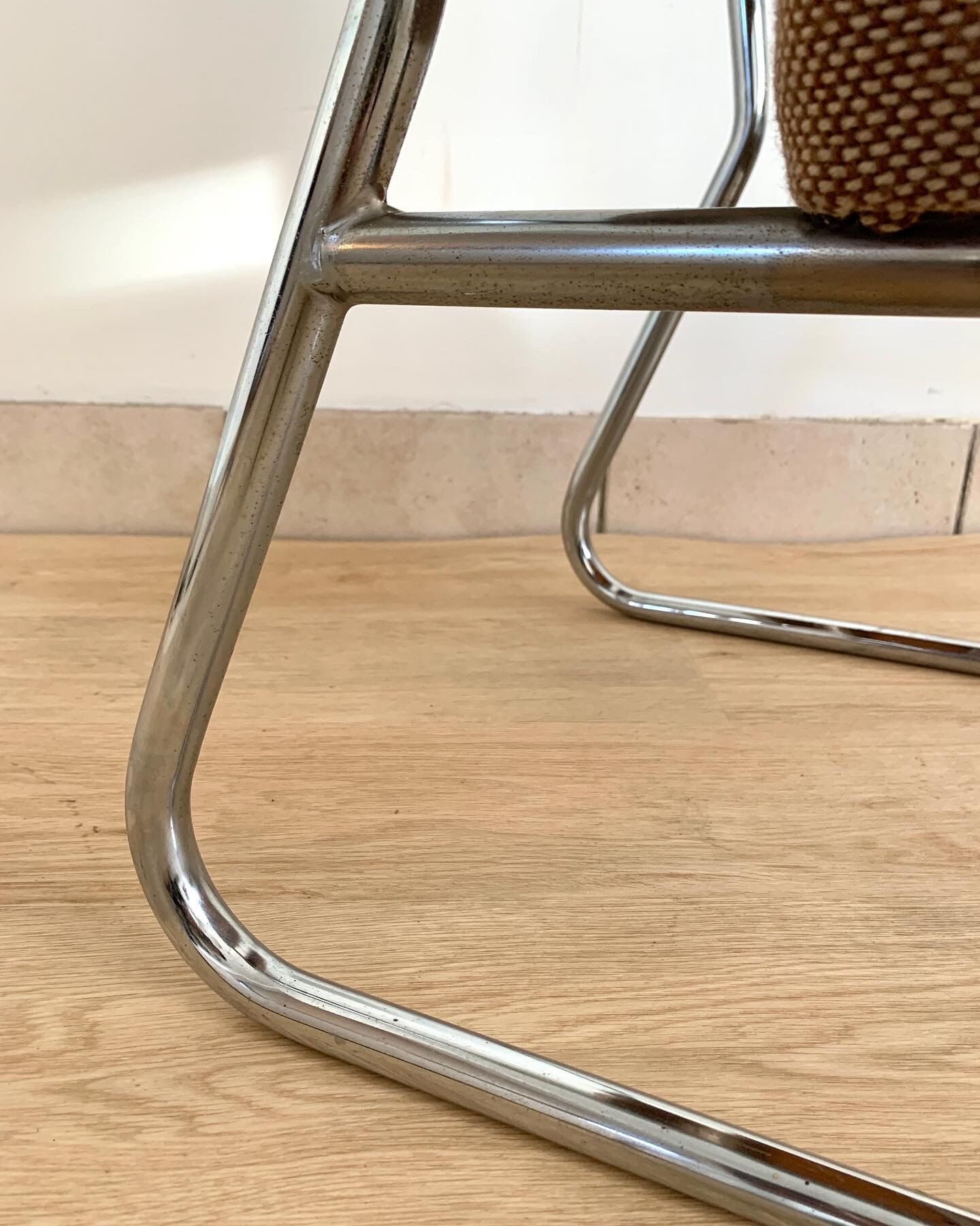 70s chrome and wool heater