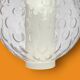 Spherical pendant light in bubbled and opaque blown glass