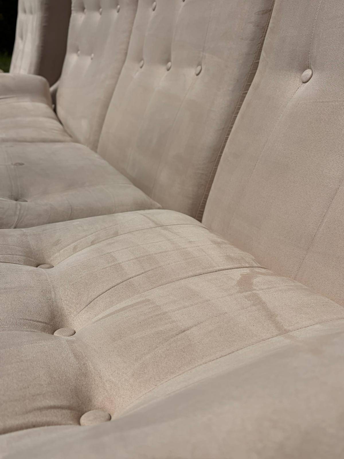 Atlantis seating set space age upholstered sofa & lounge chair by Jitona, 1970s Czechoslovakia