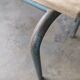 Paire de bancs d'école vintage métal et bois