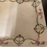 Mehun france earthenware cake dish with empire style floral frieze