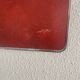 Vintage 1960 ponceau red barber mirror - 39 x 29 cm