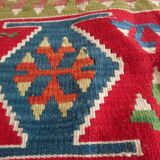 Turkish Kilim carpet , woven by hand in pure wool, 200x125cm