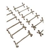 12 knife holders with metal bead decoration