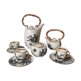 Coffee service African porcelain décor from Limoges