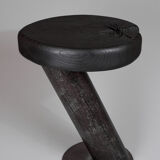 Solid wood sculptural side table, original contemporary design, logniture