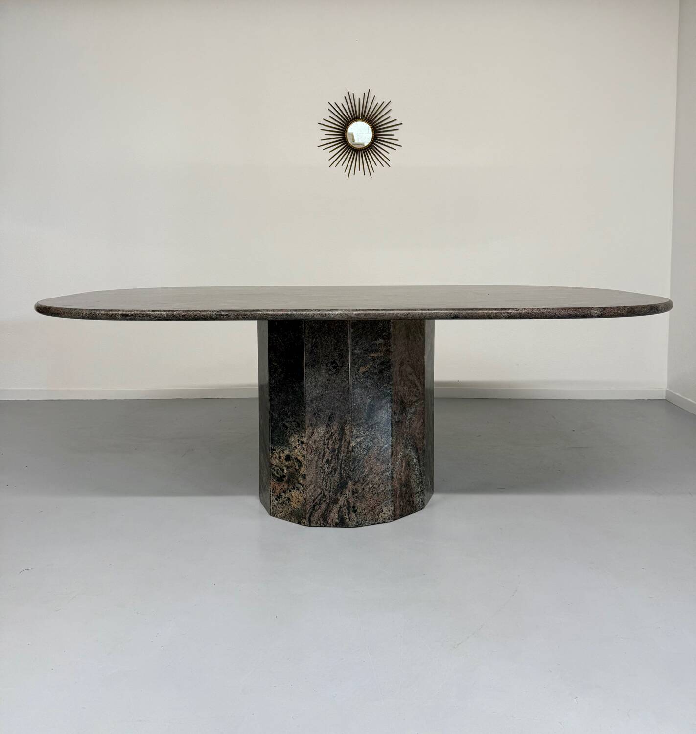 Vintage 80s Italian design marble dining table