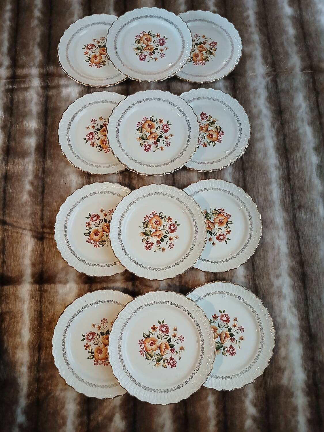 12 antique dessert plates "Capri"