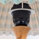 Lampe en bois tourné