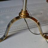 Vintage tripod floor lamp in gold-plated brass