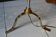 Vintage tripod floor lamp in gold brass