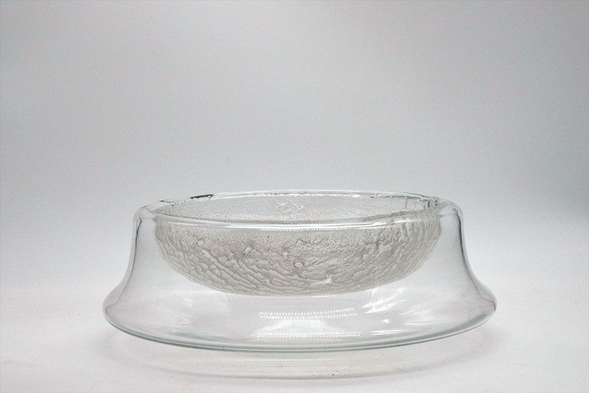 Centre de table en cristal par Tapio Wirkkala pour Littala des années 1970