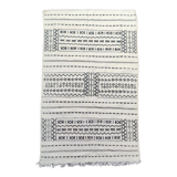 Moroccan carpet kilim white and black, 240x150 cm